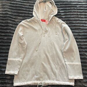 Liz Claiborne Light Gray Half Zip Hoodie
